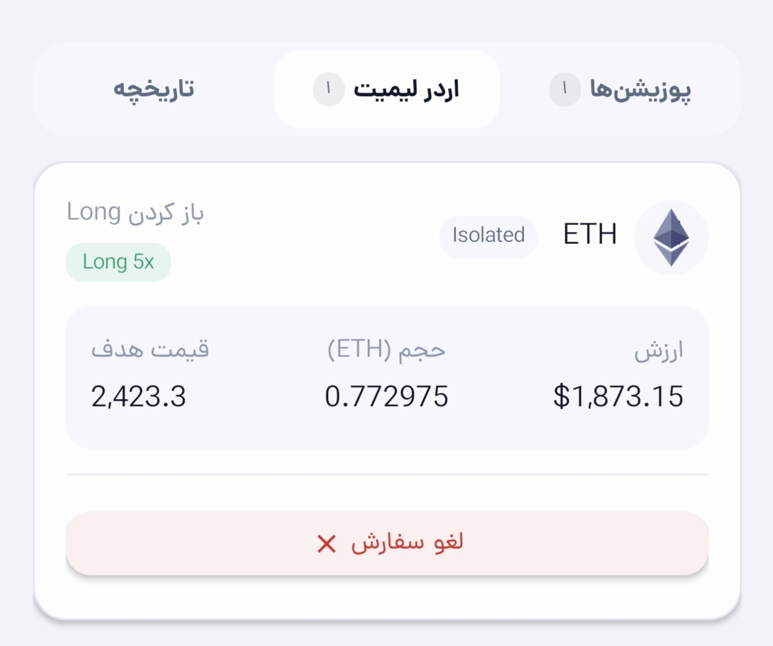 لیست اردر لیمیت ها